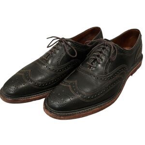 Allen Edmonds McTavish Wingtip Shoes Size 9.5 Black Leather